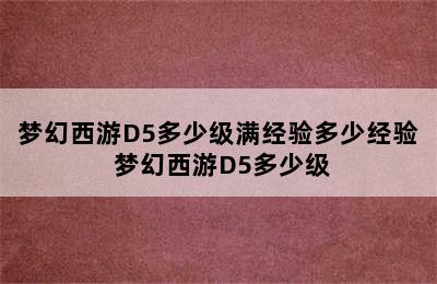 梦幻西游D5多少级满经验多少经验 梦幻西游D5多少级